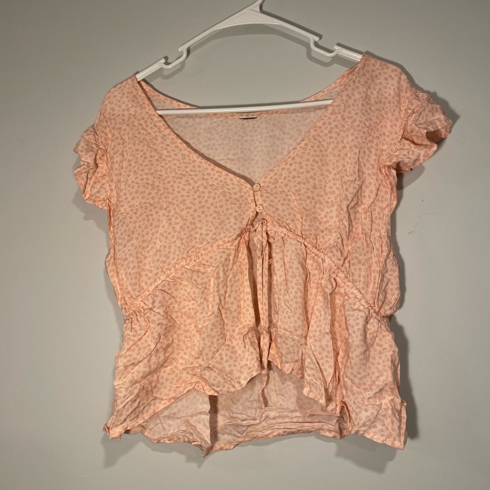 Pink Floral Crop Top